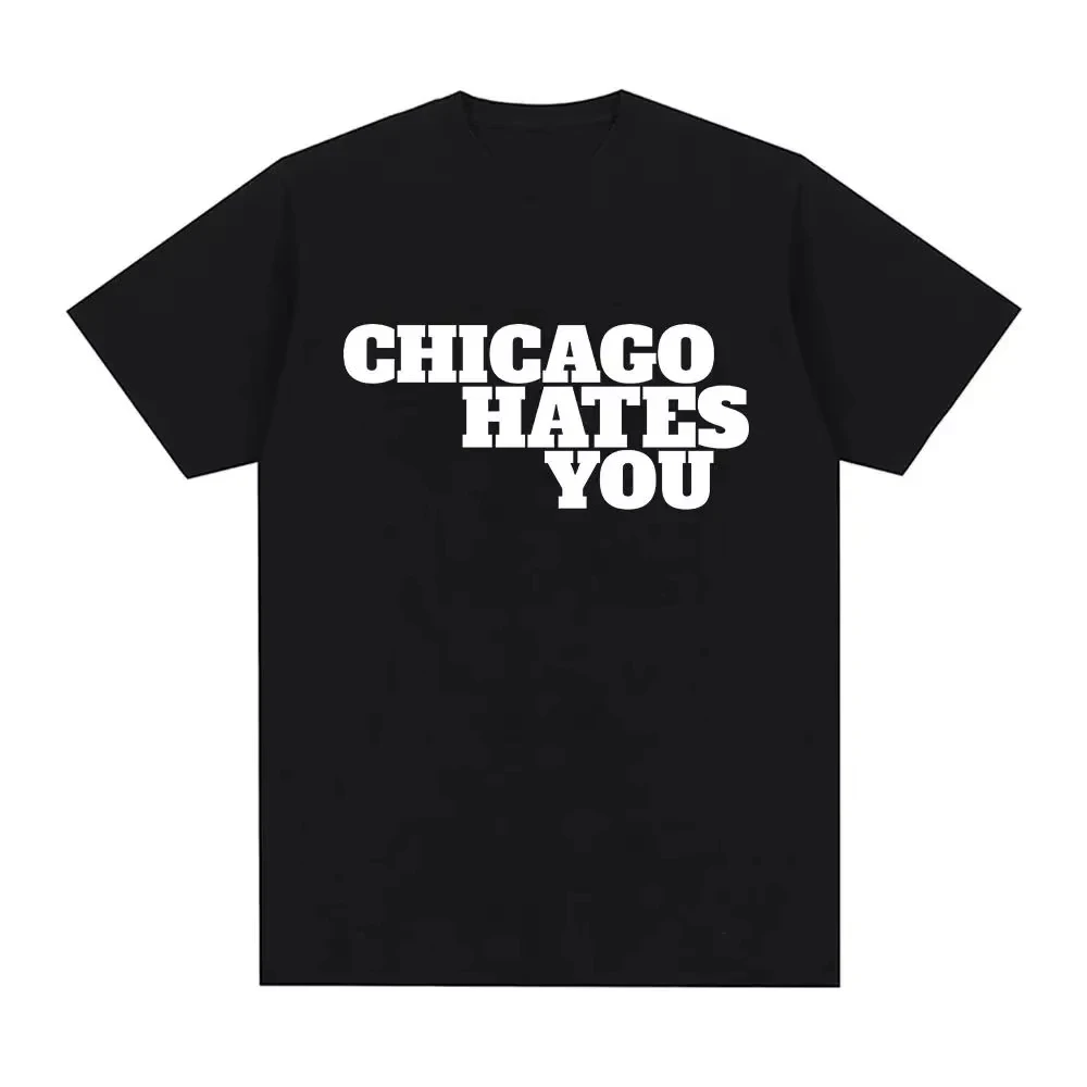 Fashion Hip Hop T-Shirt Casual Short Sleeve T-Shirt Graphic T Shirts Y2K Chief Keef Chicago Rapper Hate Yourself T-Shirt Unisex