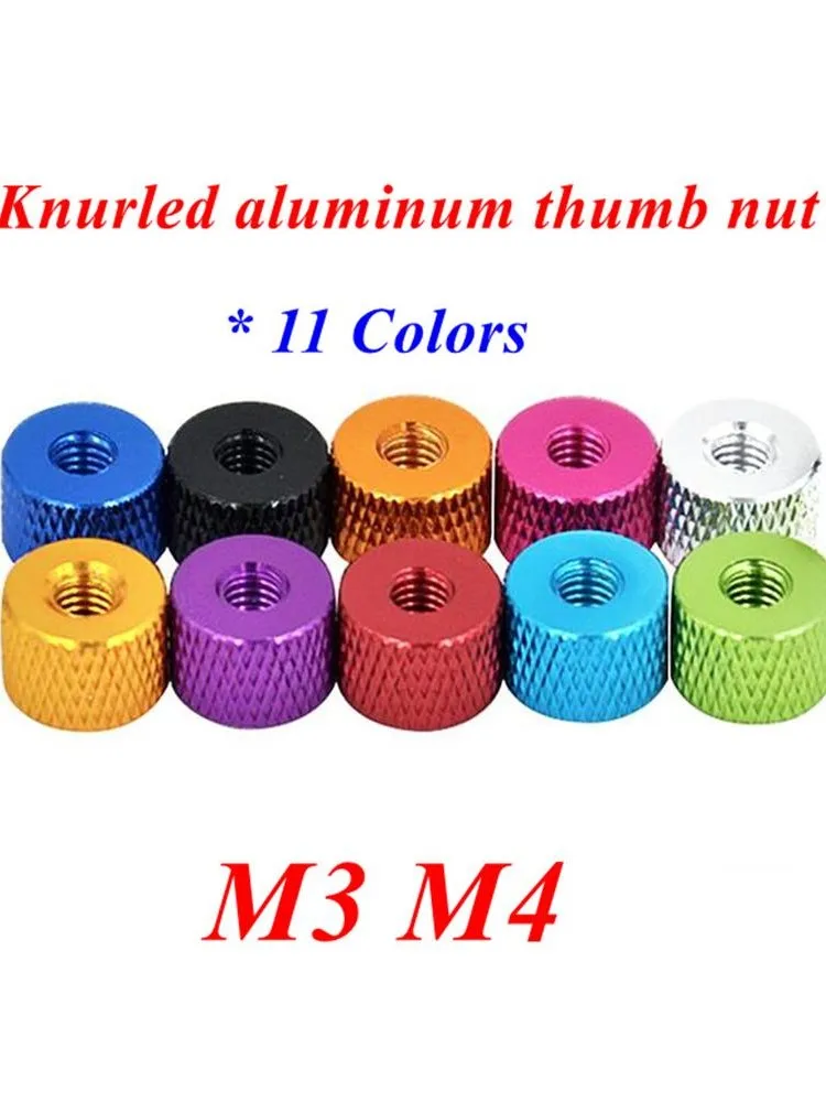 Écrous moletés en aluminium M3 M4, 10 pièces, écrous à main pour modèle PFV RC