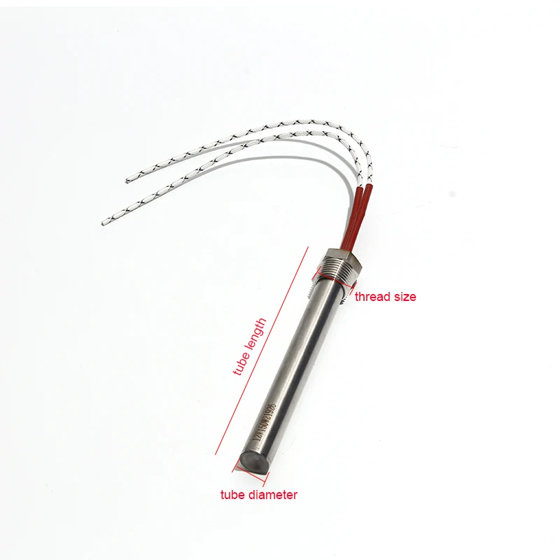LUJINXUN DN15/21mm Thread Electric Cartridge Heater for Water 15x100-600mm 220V Heating Element Stainess Steel Accept Custom 1pc