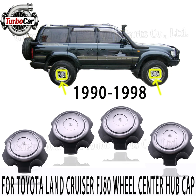 

For Toyota Land Cruiser 80 Series FZJ80 Fj80 1990-1998 4Pcs Yellow Wheel Center Hub Cap OEM 42603-60202