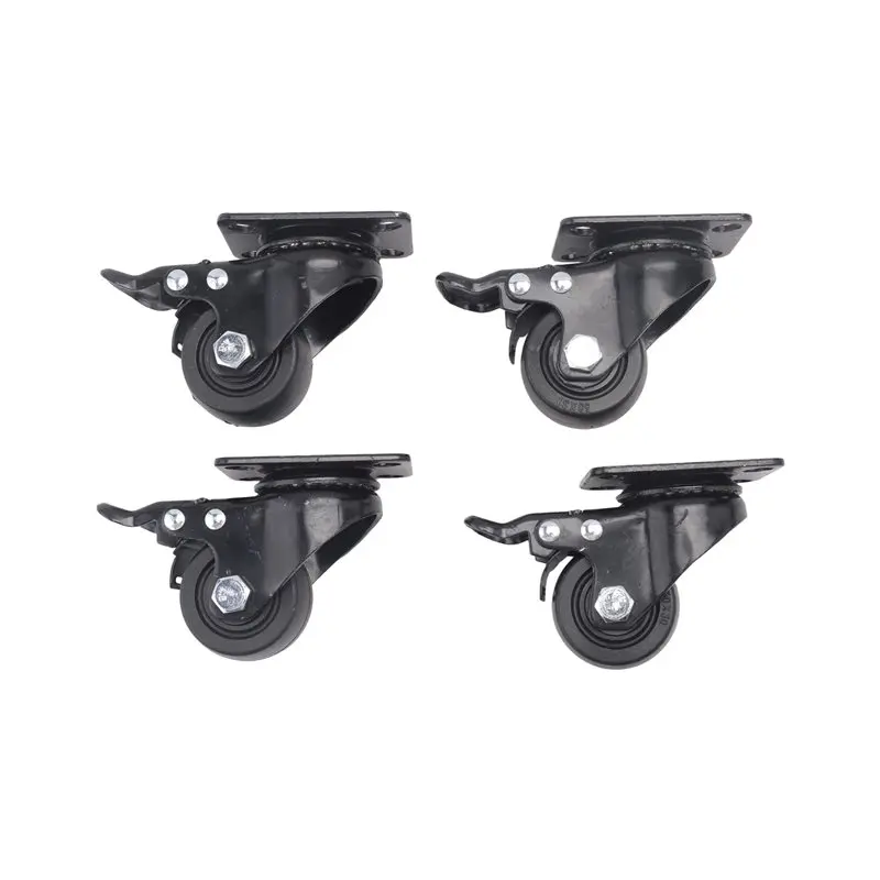 

ABRU-Industrial Heavy-Duty Nylon Wheels 2" 4Pcs Swivel Casters With Brakes 600Kg Load Capacity Heavy-Duty Swivel Casters