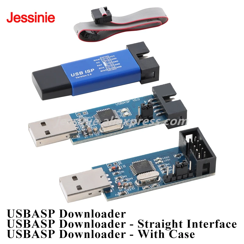 USBASP USBISP AVR Programmer USB ISP USB ASP ATMEGA8 ATMEGA128 Support Win7 Win8 Win8.1 32K/64K 10Pin to 6 Pin Adapter Board