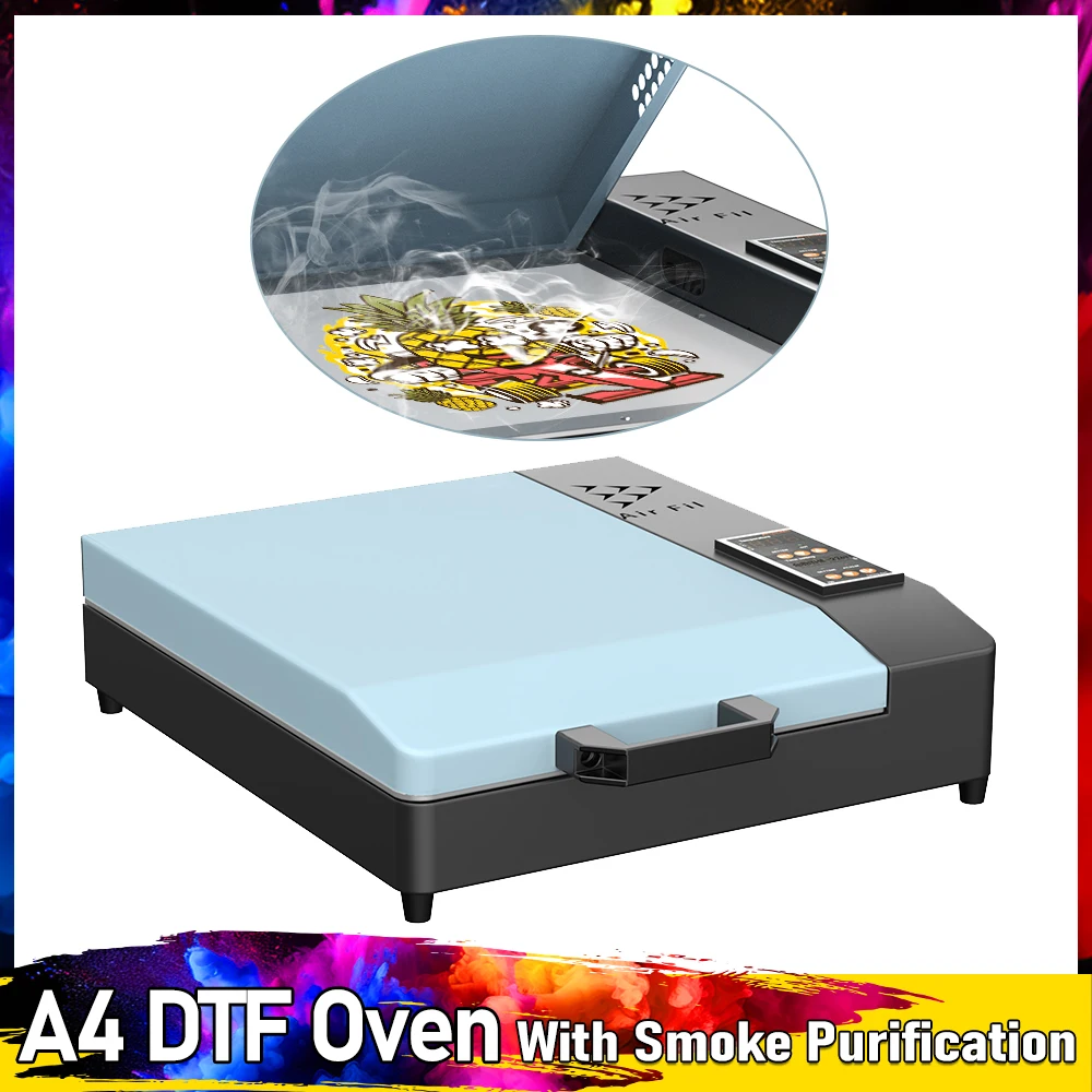 

A4 DTF ПЕТ-печь для пленки Дымовой фильтр Сушилка для пленки A4 DTF Духовка для отверждения горячего расплавающего порошка Очиститель дыма Духовка для принтера DTF Духовка DTF