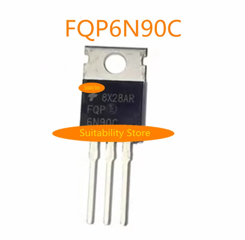 5pcs New FQP6N90C 6N90 6N90C 6A/900V Direct Plug TO220 N-Channel MOSFET Exchange quality for quantity