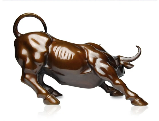 Imagem -05 - Mascote da Sorte de Desenho de Dinheiro Lucky Talismã Estátua de Bronze com Estojo Home Store Stock And Market Charging Bull Escritório