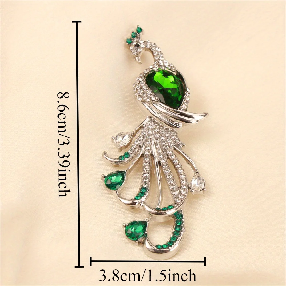 Baroque Luxury Peacock Phoenix Animal Design Men's Women's Brooch Pins，Jewelry AccessoriesWeddingHolidayPartyCoupleSurprise Gift view 4