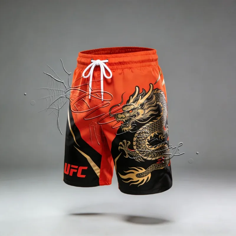 

2026 UFC Enthusiasts Sports Fitness Quick Drying Mesh Boxing Shorts Men's Fighting Wrestling Sanda Comprehensive Training Shorts