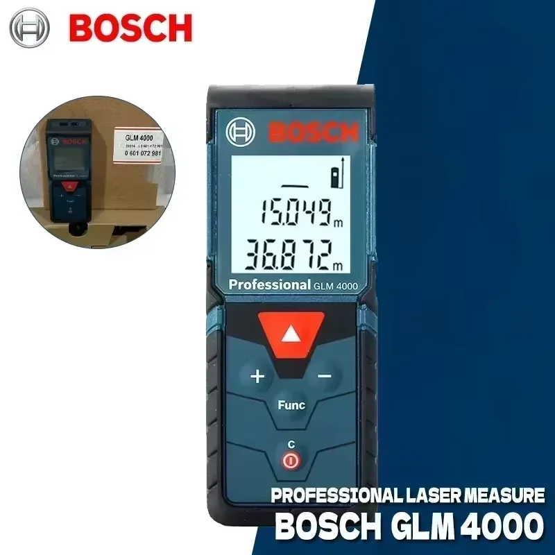 Bosch GLM4000 Laser Range Finder Digital Laser Distance Meter 40M Range Measure Tool Home Improvement