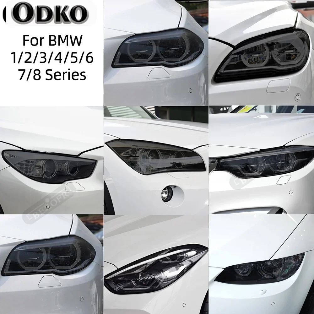 

Car Headlight Tint Smoked Black Protective Film TPU Sticker For BMW F30 F31 G20 F10 F11 G30 F40 F32 F22 F36 F07 F34 G32 G11 G15