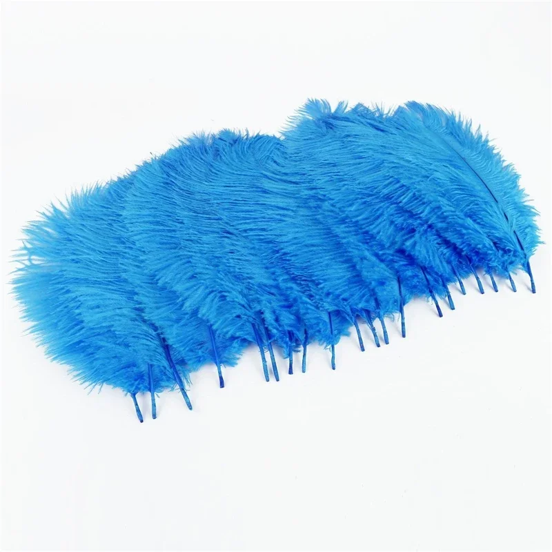 Großhandel 10 Stück/Los Seeblaue Straußenfedern für Bastelarbeiten 15-75CM Straußenfeder-Deko DIY Karneval Hochzeitsdekorationen Federn – Detail 7