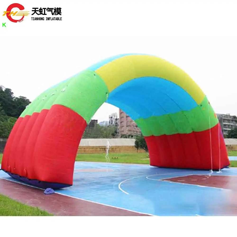 Fast Ship Colorful Inflatable Tunnel Tent with Blower Air Blow Up Inflatable Lawn Tent for Party Events