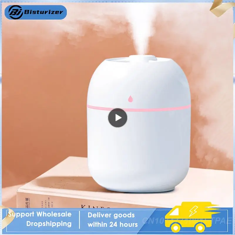 Humidificateur portable en forme de goutte d'eau, brumisateur de bureau USB, lampe de nuit LED, diffuseur d'ambiance, supporter ficateur d'air pour la maison et la voiture, 1 à 8 pièces