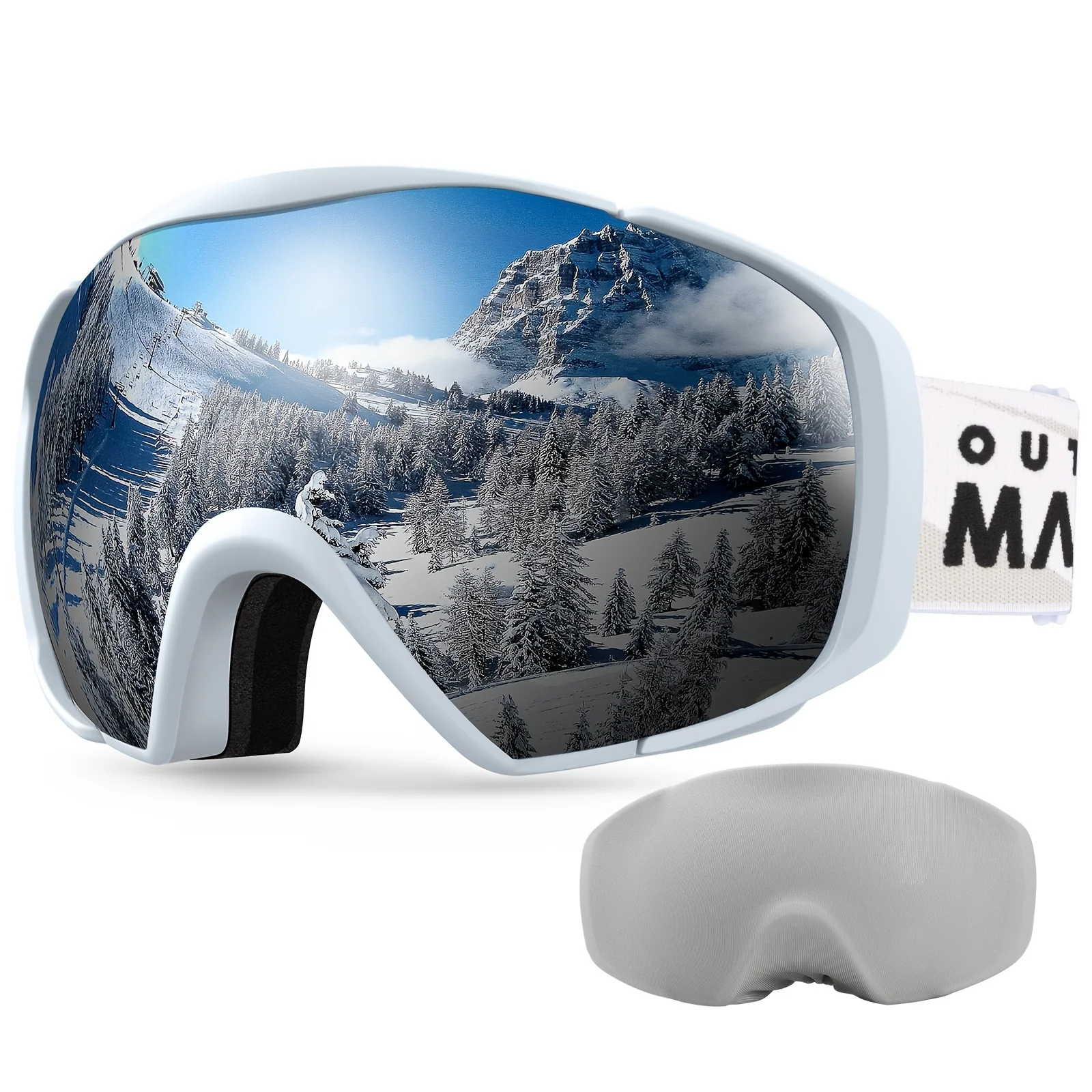 

OutdoorMaster Ski Goggles with Cover Snowboard Snow Goggles OTG Anti-Fog