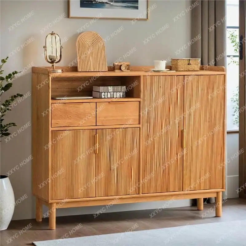 

Lall solid wood shoe cabinet Cherry wood modern simple door shoe cabinet