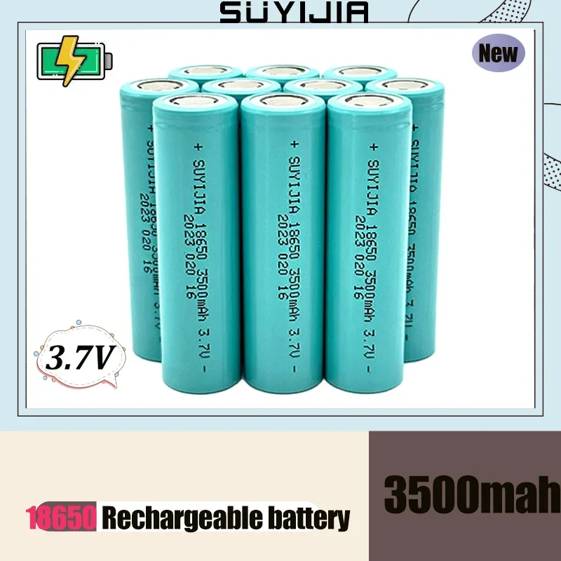 2-100pcs Rechargeable Battery 3.7V 18650 3500mAh  Suitable for Mobile Medical Equipment LED Lights and Other Backup Batteries