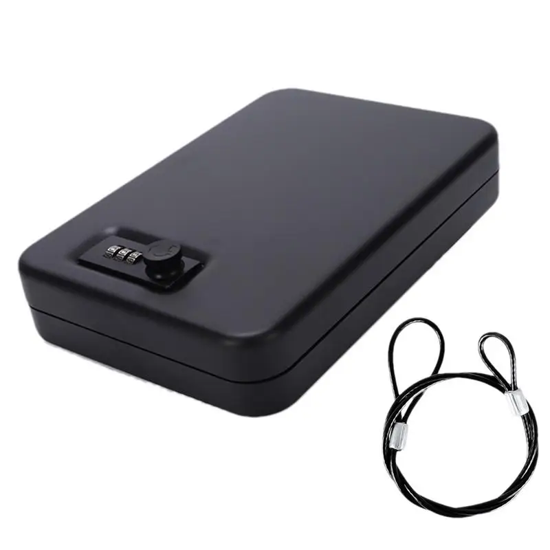 Portable Lock Box Compact Small Safe Box Metal Lock Box With Code Combination Lock Box Security Safe Box Locked Storage Box For