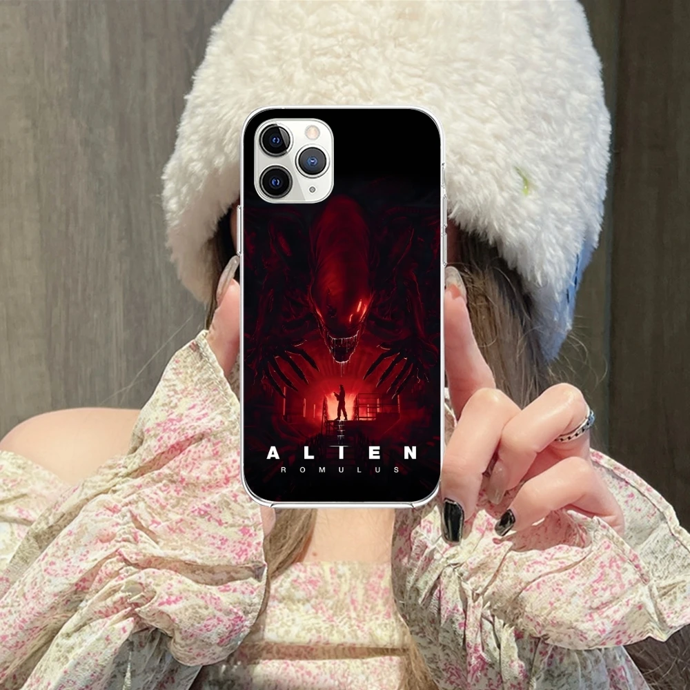 Cool Alien Romulus Mobile Cell Phone Case for iPhone 15 14 13 12 11 X XR XS 8 Pro Max Plus Mini Clear Transparent Cover Shell