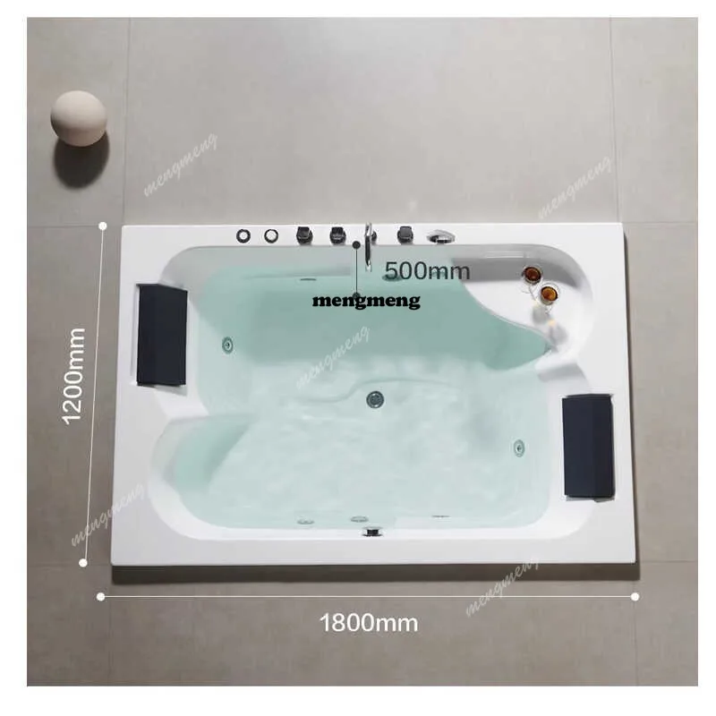 Picture 4: Recessed rectangular double massage tank Household bathtub Acrylic outdoor hot spring