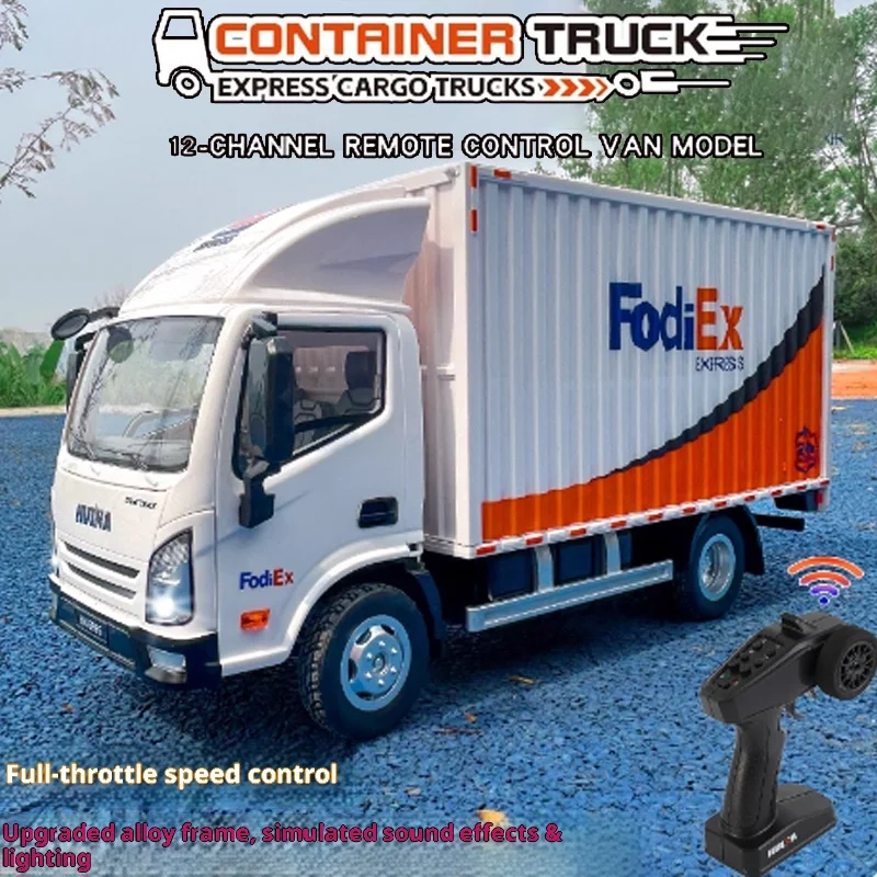 

New Product Huina 524 Remote Control Express Container Truck 1:18 Scale Remote Control Lighting Boy Gift Alloy Toy Car Gift