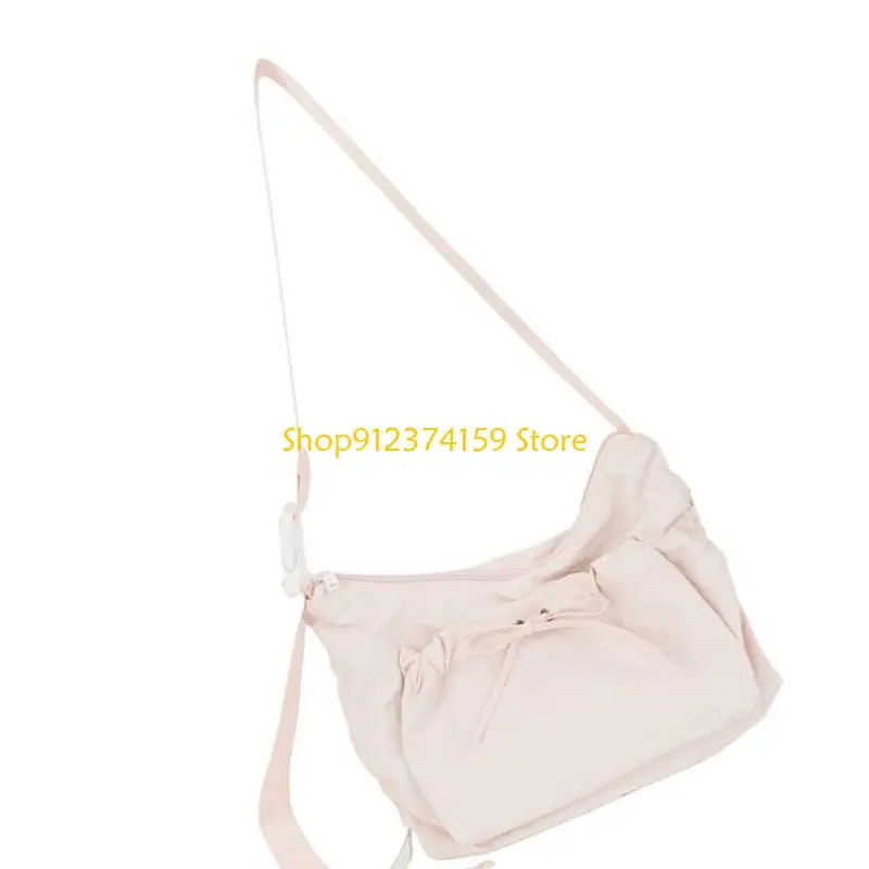 

G5AE Contemporary Nylon Underarm Bags with Bows Decoration Adjustable Strap Spacious