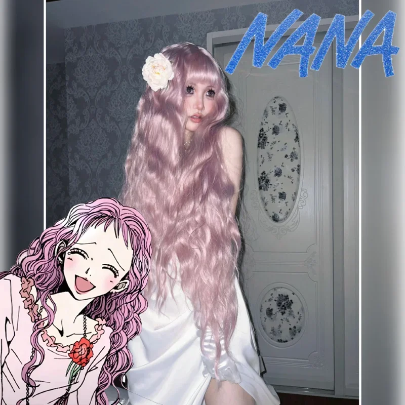 

Anime NANA Layla Cosplay Costume Wigs Adult Women Pink Long Hair Heat Resistant Synthetic Wig Accessory Halloween Prop