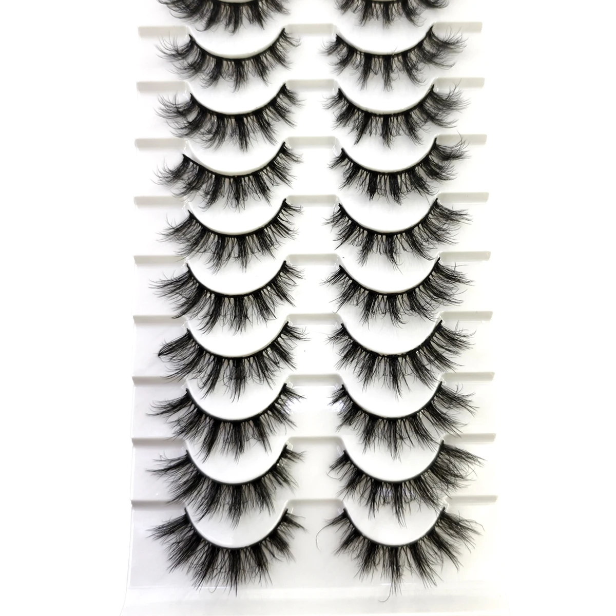 10 Paar Mix-Wimpern aus Nerz, flauschig, dramatisch, falsche Wimpern, natürlich, lang, künstlicher Nerz, dünne, künstliche Wimpern, sieht aus wie Verlängerung XH01 – Detail 35