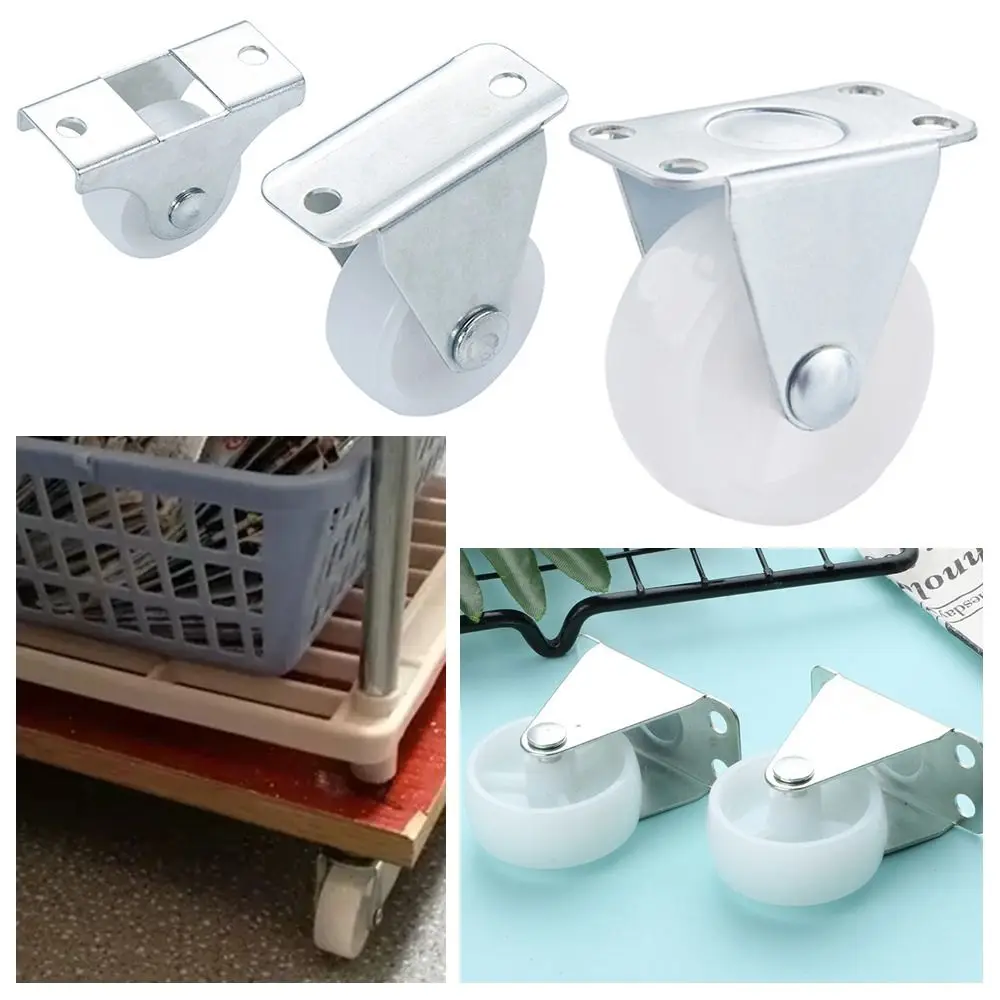 8Pcs Trash Can Storage Box Laundry Basket Directional Casters Drawer Tray Accessories Small Furniture Pulley 1/1.25/1.5 inch