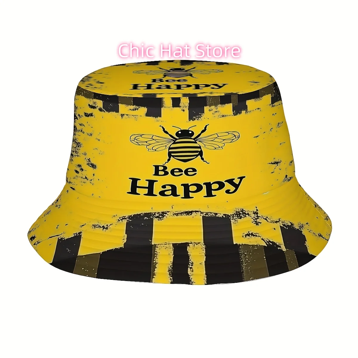 1pc BE Happy Insect Day Charming Insect Printed Fisherman Hat Suitable for Both Men and Women, Stylish Sun Hat with Fun Personal