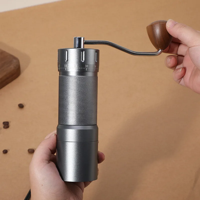 Small Manual Stainless Steel Burr Luxury Espresso Coffee Hand Grinder with