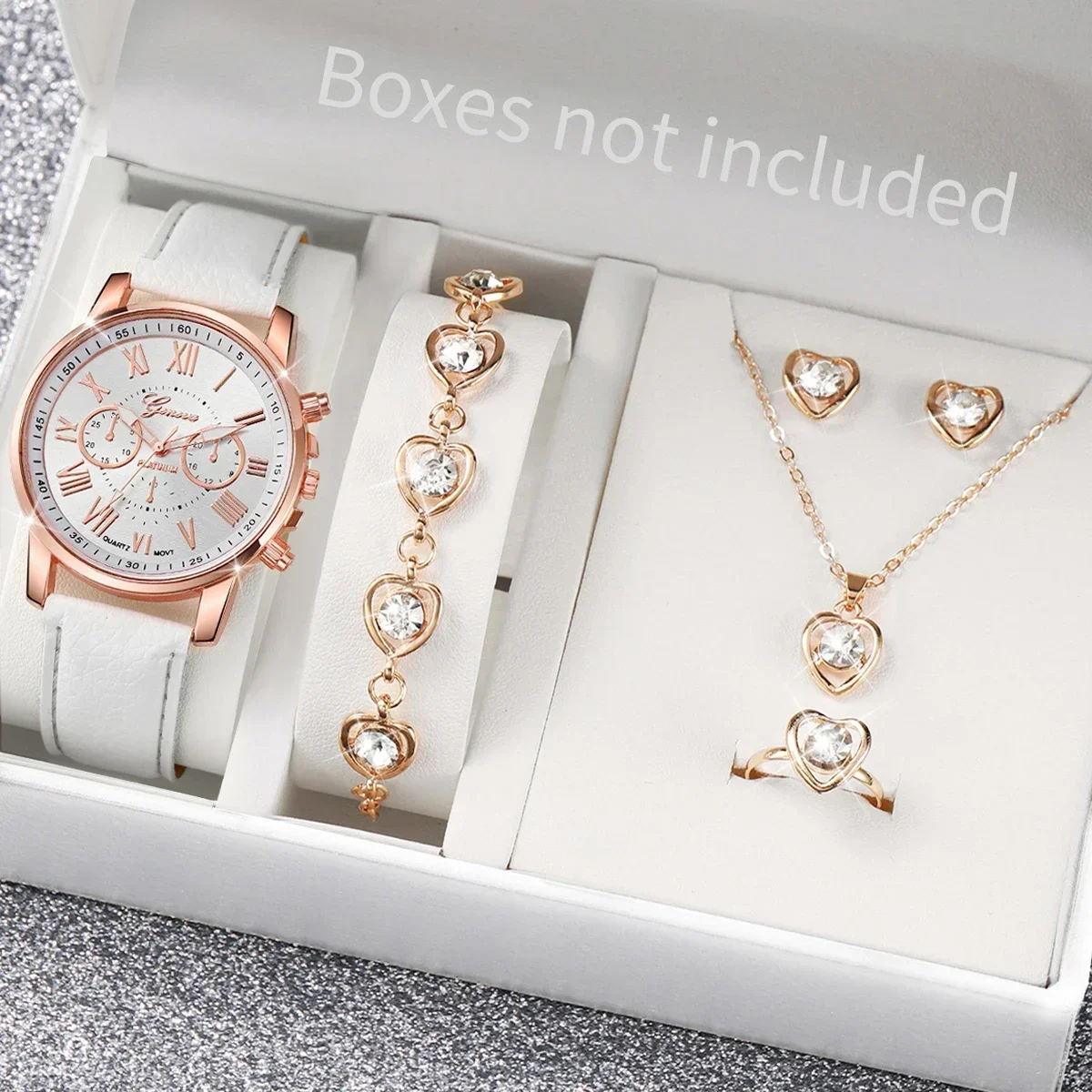 2026 Fashion Versatile Belt Watch Fake Three Eyes Classic Tri Color Optional Women's Watch Set