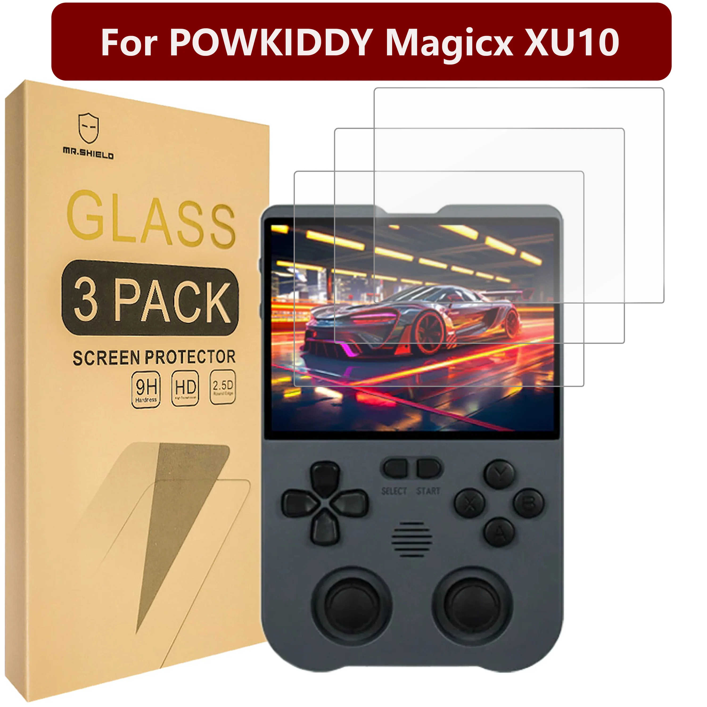 

Mr.Shield [3-PACK] Screen Protector For POWKIDDY Magicx XU10 [Tempered Glass] [Japan Glass with 9H Hardness] Screen Protector