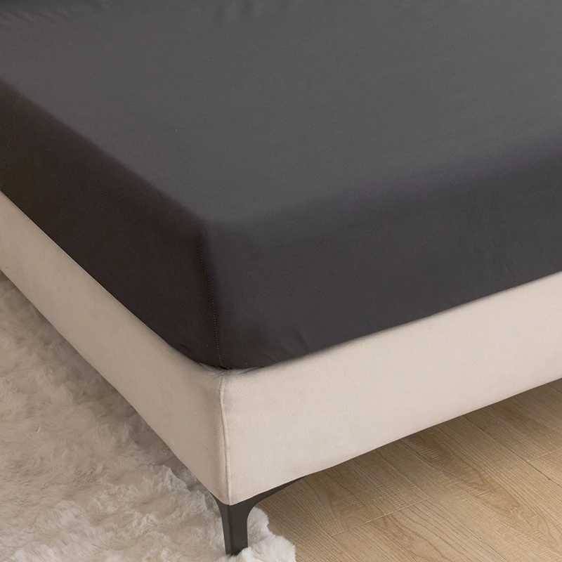 ملاءة سرير مقاومة للماء، غطاء مرتبة ناعم قابل للتنفس، رمادي أسود أبيض أزرق كوين/ملك/توأم/كامل، بدون سادات #4