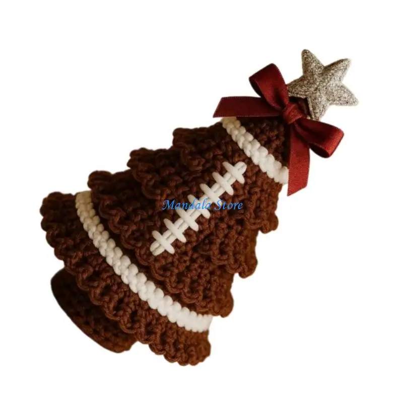 

U2JC Crochet Christmas Tree Ornament Set For Beginner Adult Handmade Craft With Step-by-Step Tutorial Instruction Hook Yarn