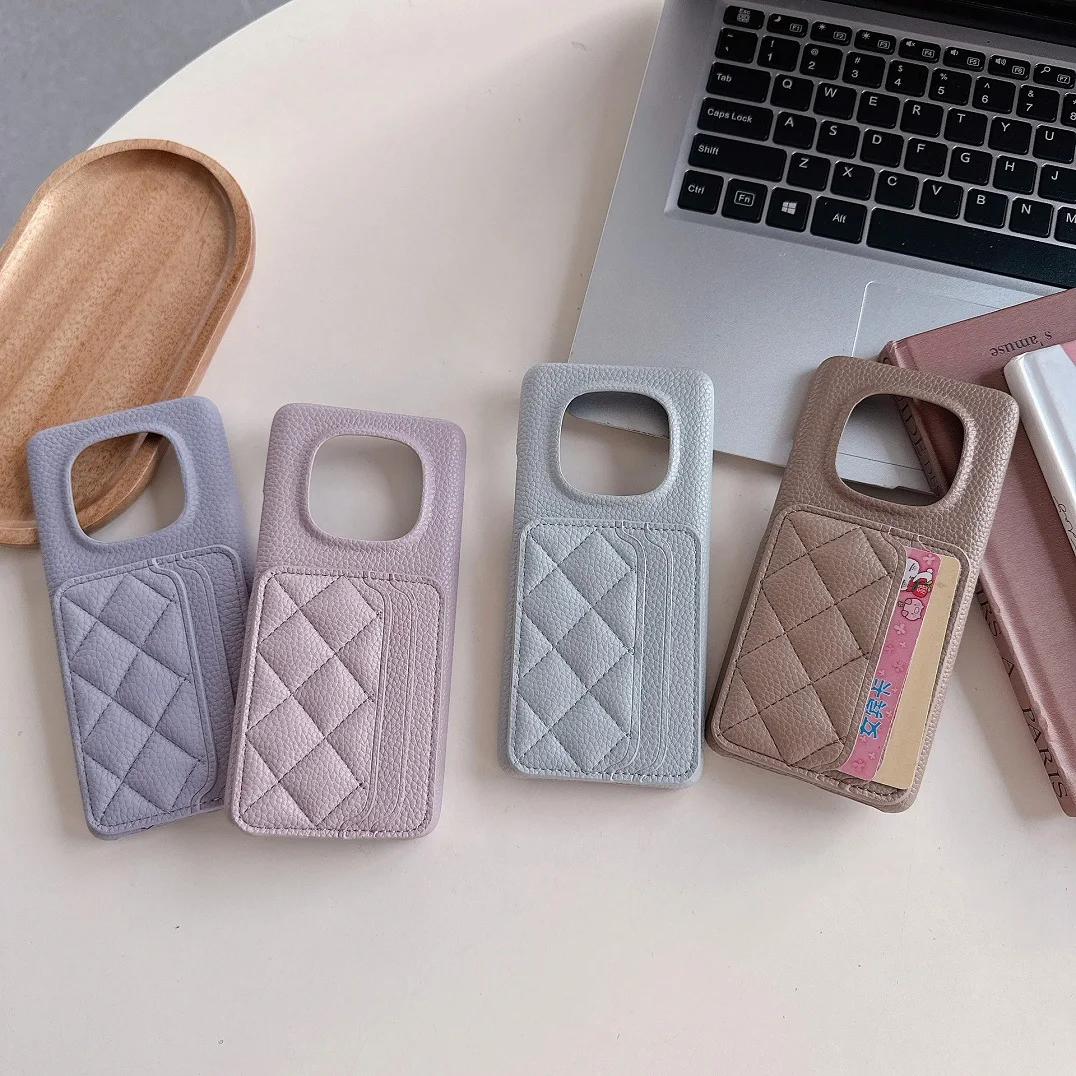 

Роскошный кожаный чехол-бумажник с 3D сеткой для карт для Xiaomi 13T 14T Pro Redmi Note 14 13 Pro+ Plus 5G 4G Redmi 14C Funda Чехол для телефона