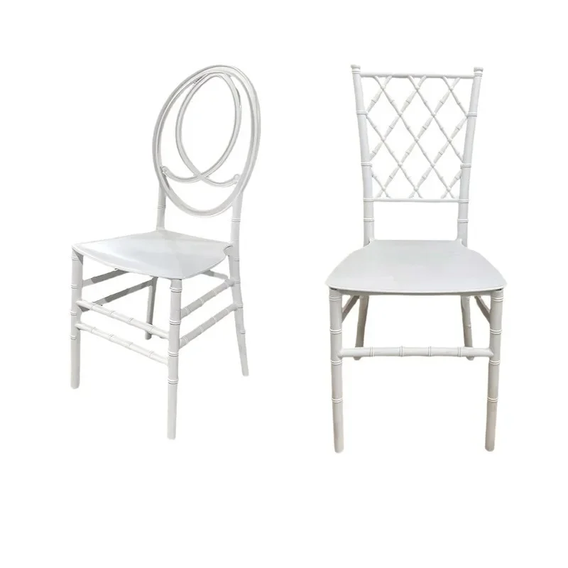 White European-style carved bamboo joint chairs: wedding banquet hotel chairs