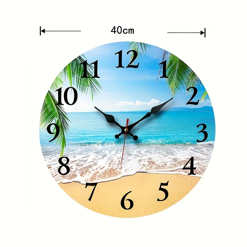 

One Pack, Clock for Living Room Decoration, Wooden Round Craft Decorative Wall Clock, Bedroom Silent Clock Hanging Modern Clock,