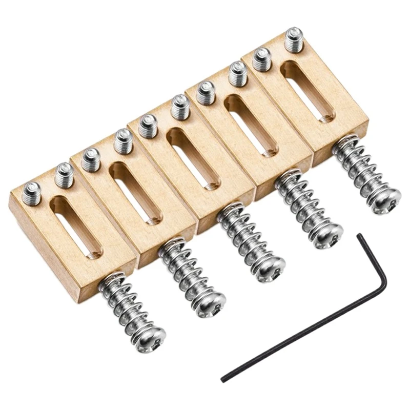 

6 Set Bridge Saddle For Solid Brass Electric Guitar Bridge Bridge Code String Pull String Code String Saddle