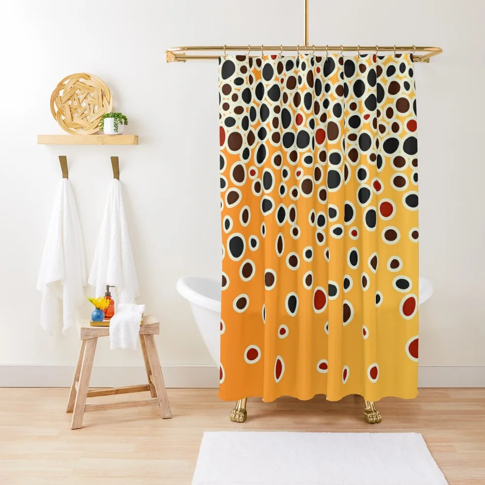 

Brown Trout Skin Shower Curtain Accessories For Shower And Services Set For Bathroom Curtain Bathroom Fabric