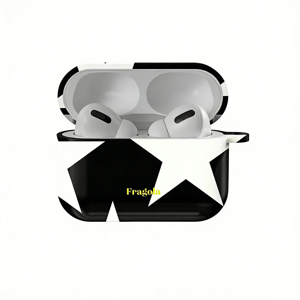 Cream Puff BADDIE Shockproof Protective Glossy HD Hard PC Cover Case For AirPods Earphone 1 2 3 Pro Pro2 With Metal Hook