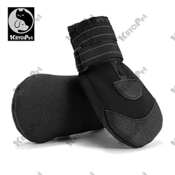 KAYO Dog Shoes Waterproof Anti-Slip Rain Boots Warm Snow Reflective for Small Large Pet Sports Training Protect Pet Feet 4pcs