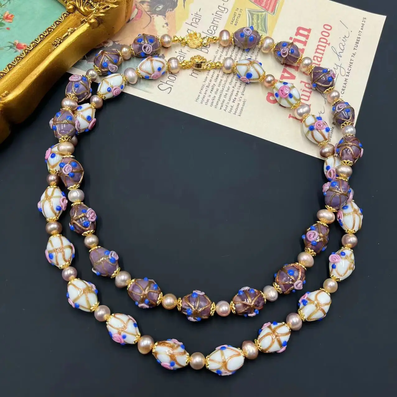 

Vintage Necklaces for Women Jewelry Necklace Neck Chain Printing Pearl Luxury Quality Elegant Wedding Evening Dress Accessories