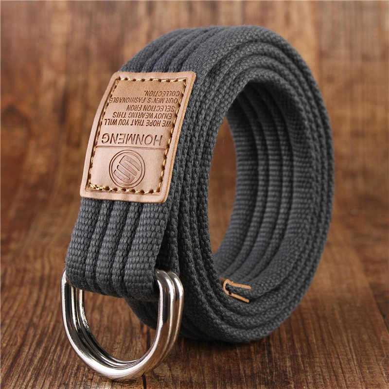 Nieuwe heren en dames Koreaanse versie 16 kleuren dubbele lus gesp canvas riem 43 inch casual broek canvas riem jeugd broek riem