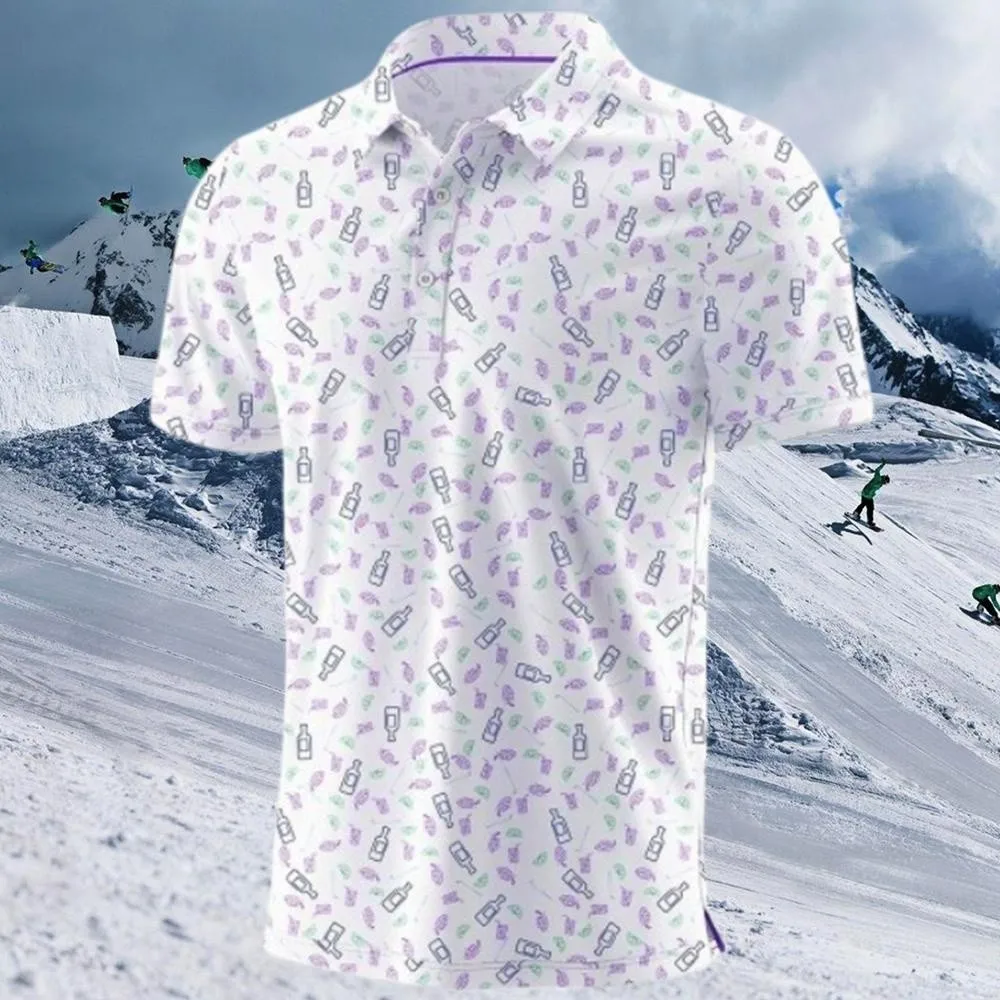 

Men's Golf Polo Shirt Short Sleeve Moisture Wicking Fashion Print Lightweight Polos for Golf Casual Extreme Sports Clothing