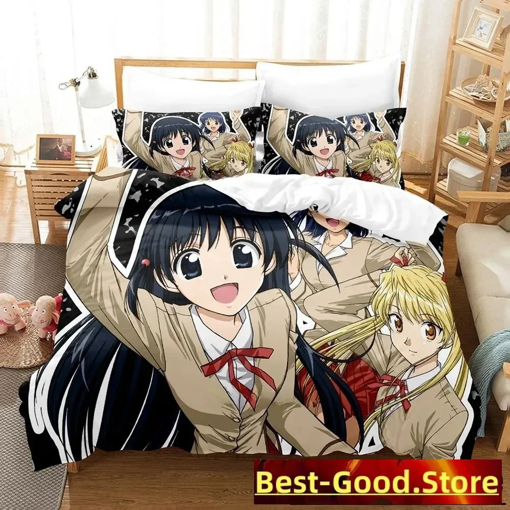 3D Printing Anime Kawaii School Rumble Bedding Set Single Twin Full Queen King Size Bed Set Adult Kid Bedroom Duvet Cover Sets