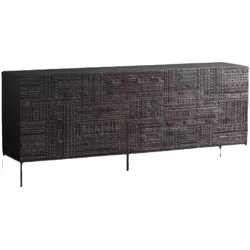 Dining side cabinet, simple industrial style, living room porch cabinet, bedroom locker 5
