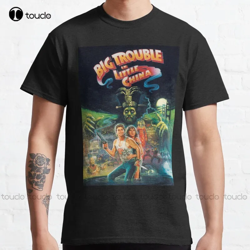 Big Trouble In Little China Kurt Russell Jack Burton John Carpenter 80S Classic T-Shirt Women Mens Oneck Tshirts Tee Shirts