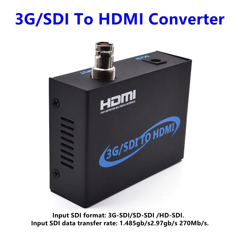 1080P 3G SDI BNC Converter SDI TO HDMI DC 5V/1A SDI Converter HDMI SDI BNC Extender SDI to HDMI Output SDI Video Synchronization