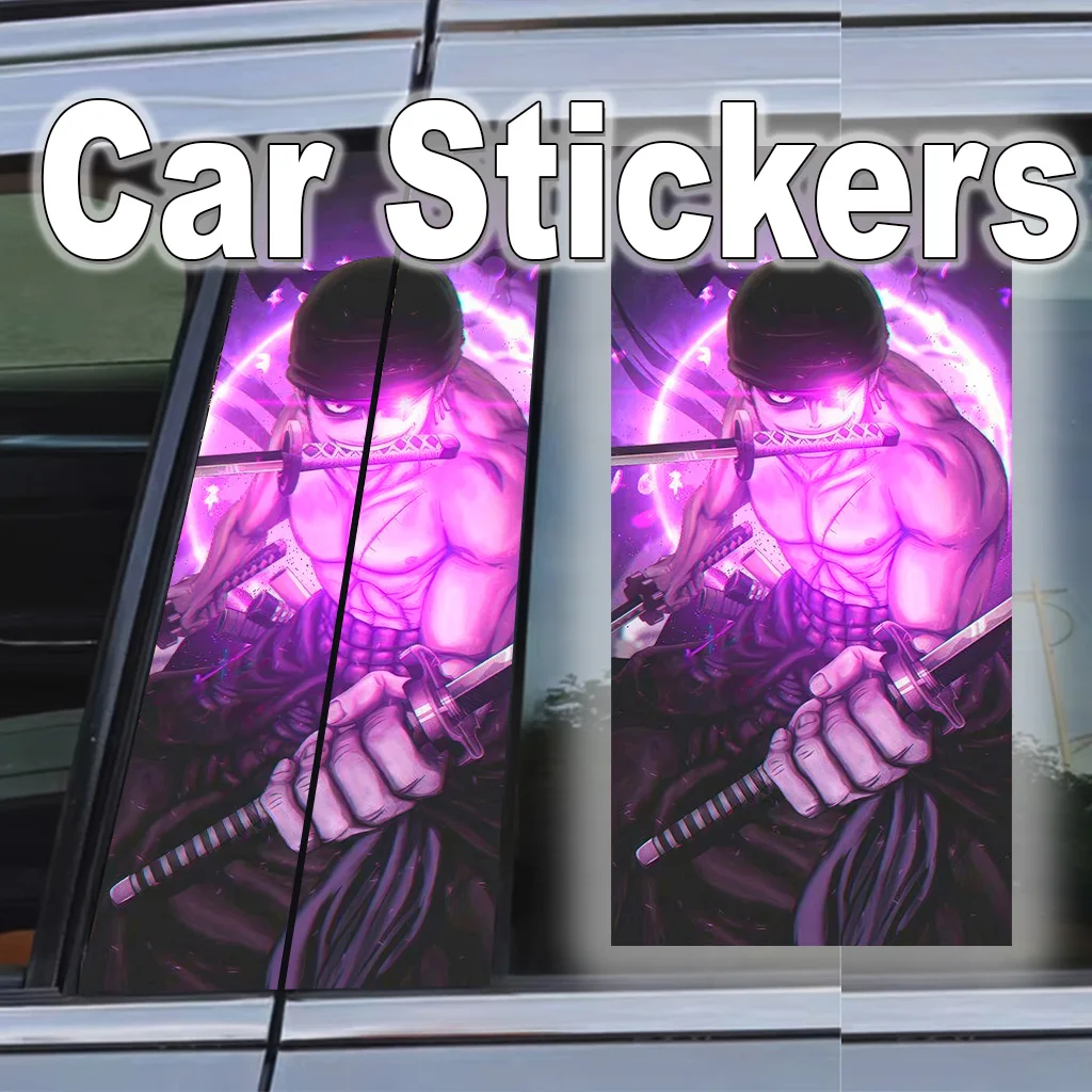 

Zoro B Pillar Sticker Self-adhesive Poster One Piece Car Decal Waterproof Peel Scratch Resistant Vinyl Wrap JDM Accessories Gift