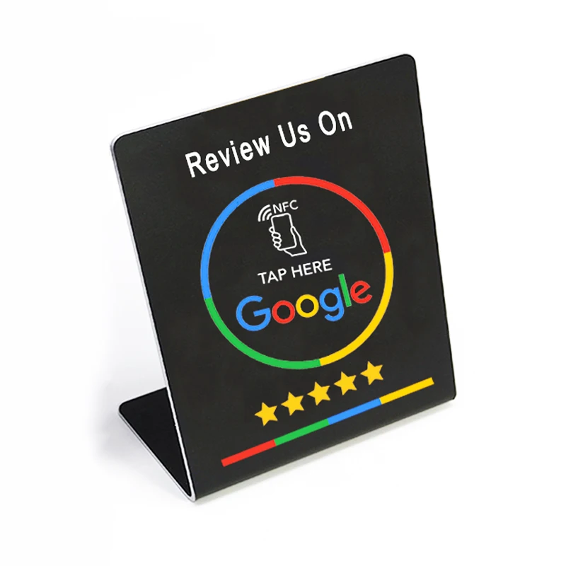 Imagem -05 - Impressão Personalizada Google Review Display Stand Pop up Link para Review Page Nfc Table Display 25 Pcs