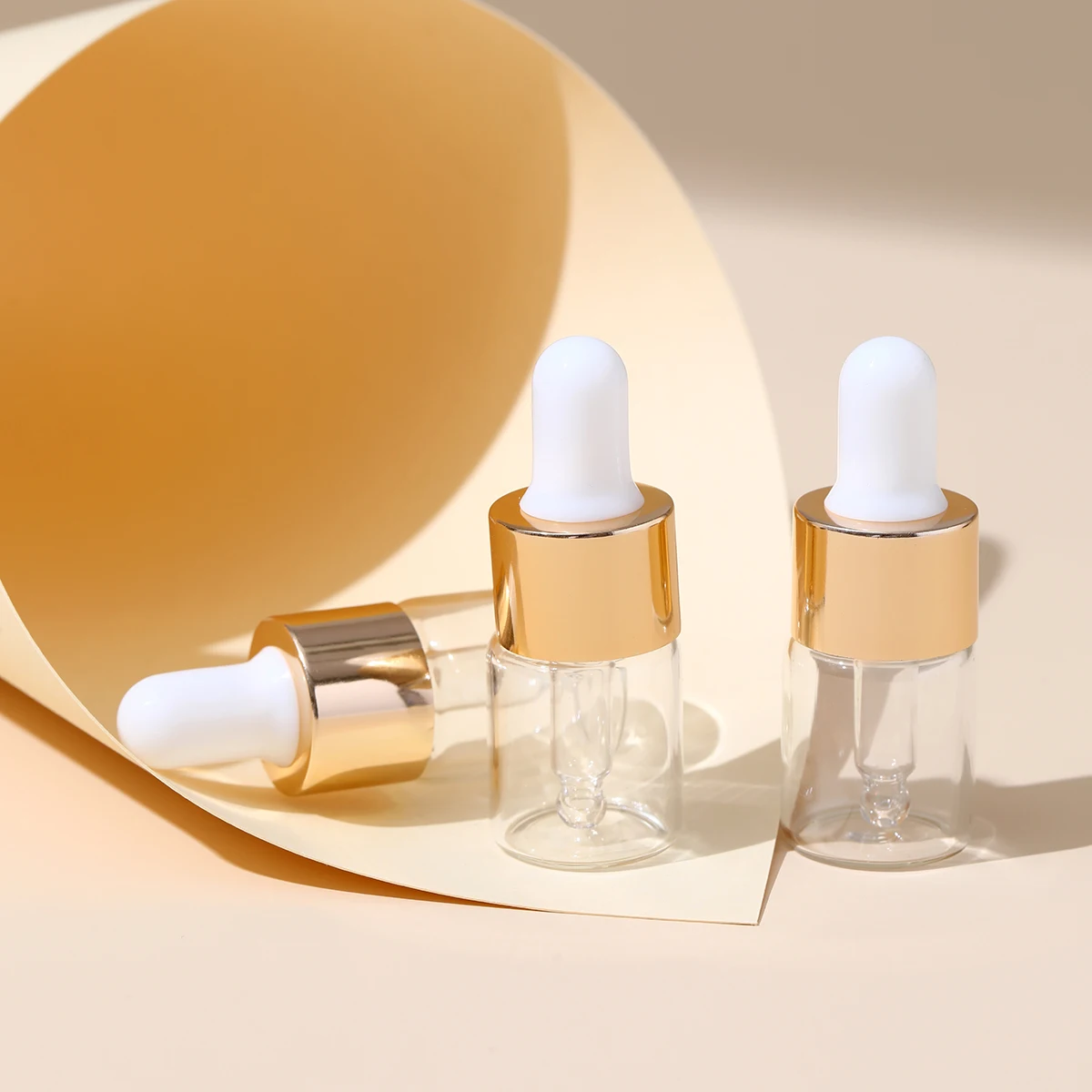 5 stks 1 ml 2 ml 3 ml 5 ml Clear Druppelaar Glazen Flessen Leuke Essentiële Olie Flessen Met pipet